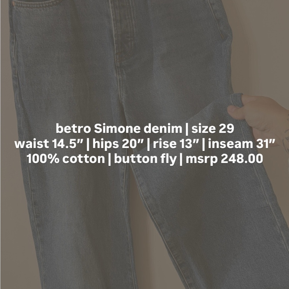 betro simone wide/baggy denim - size 29 - Picture 7 of 7